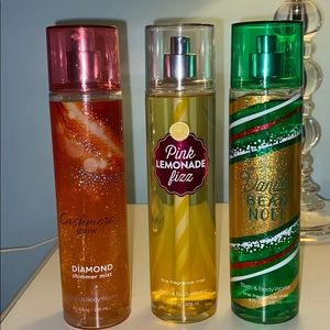 Three Rare Bath and Body Works fine fragrance mist